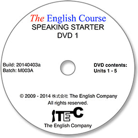 The English Course - Speaking Starter: DVD 1 Only (Student's Replacement Copy)